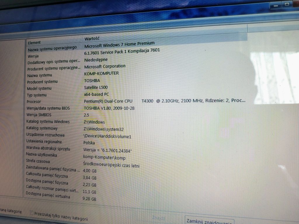 Laptop Toshiba Satelite L500 bdb stan