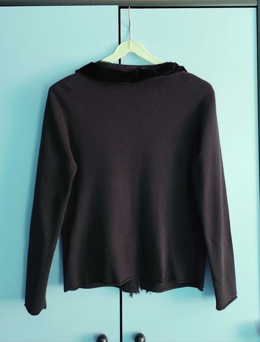 Gerry Weber elegancki sweter kardigan z falbankami premium