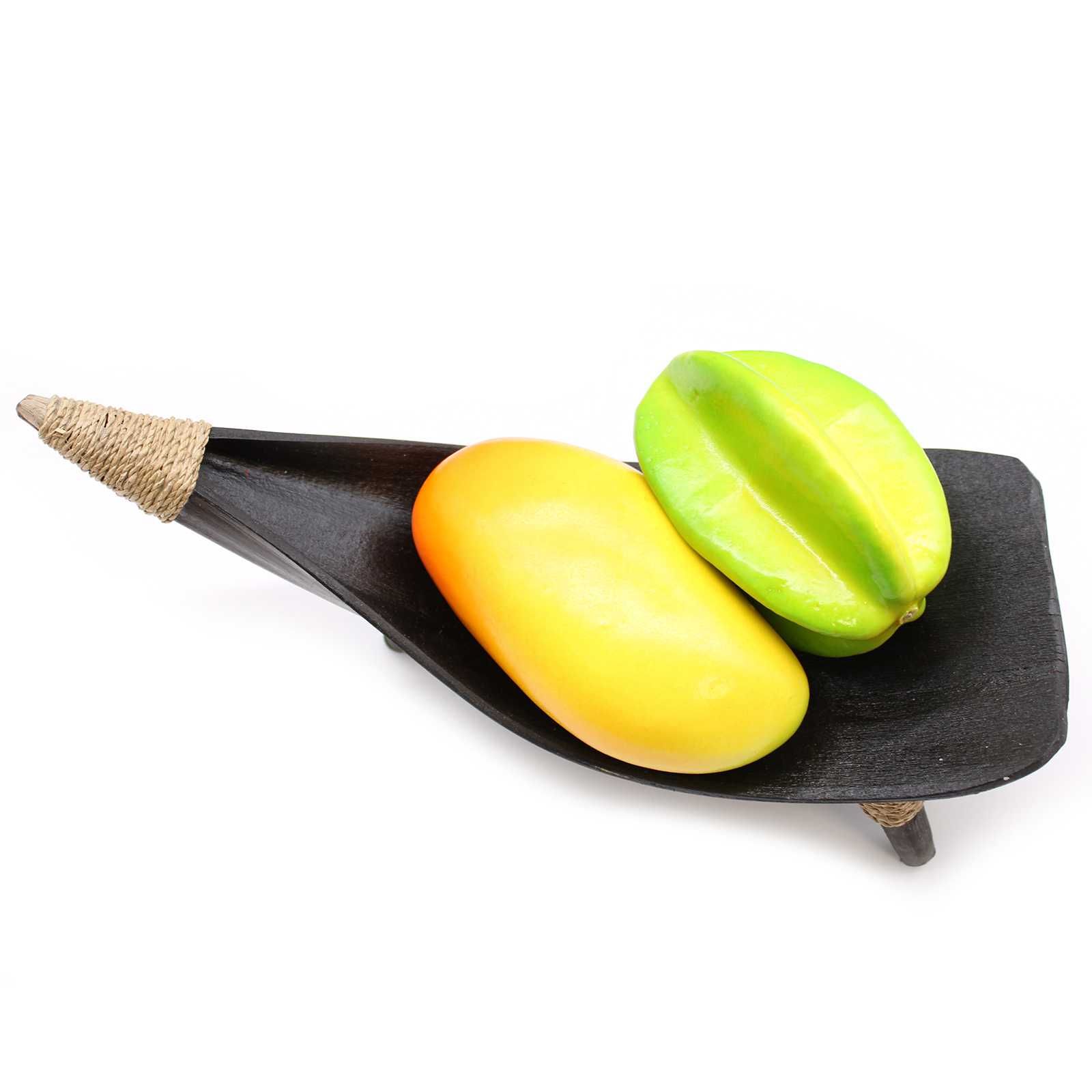 Zestaw Trzech Mis na Owoce z Liści Kokosa - Ciemnobrązowe