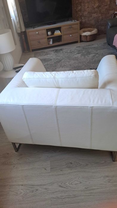 Italian leather arm chair