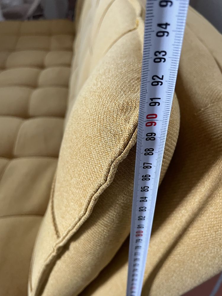 Sofá cama em tecido WILLEM cor amarelo - conforama