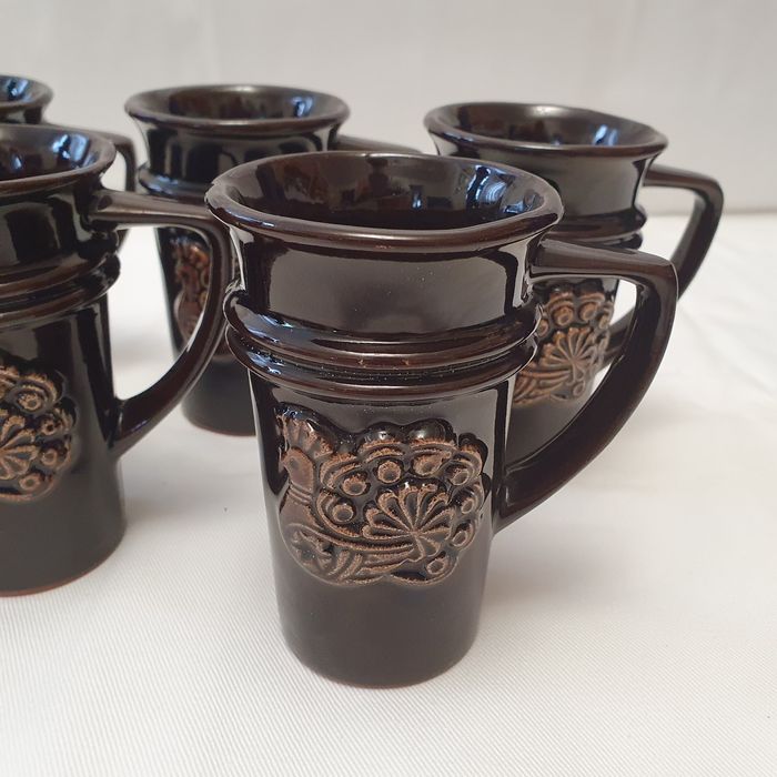 ZESTAW Nowe gliniane kubki do grzańca 6 szt 220ml
