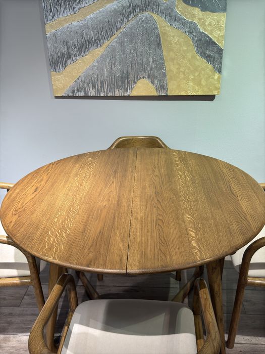 Стіл Обідній Розсувний Круглий Дуб Масив