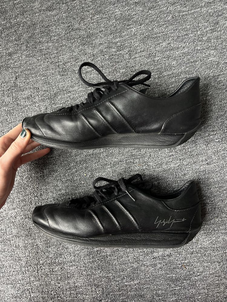 Adidas sneakersy czarne y3 yohji yamamoto 04/24 Y-3 country skorzane