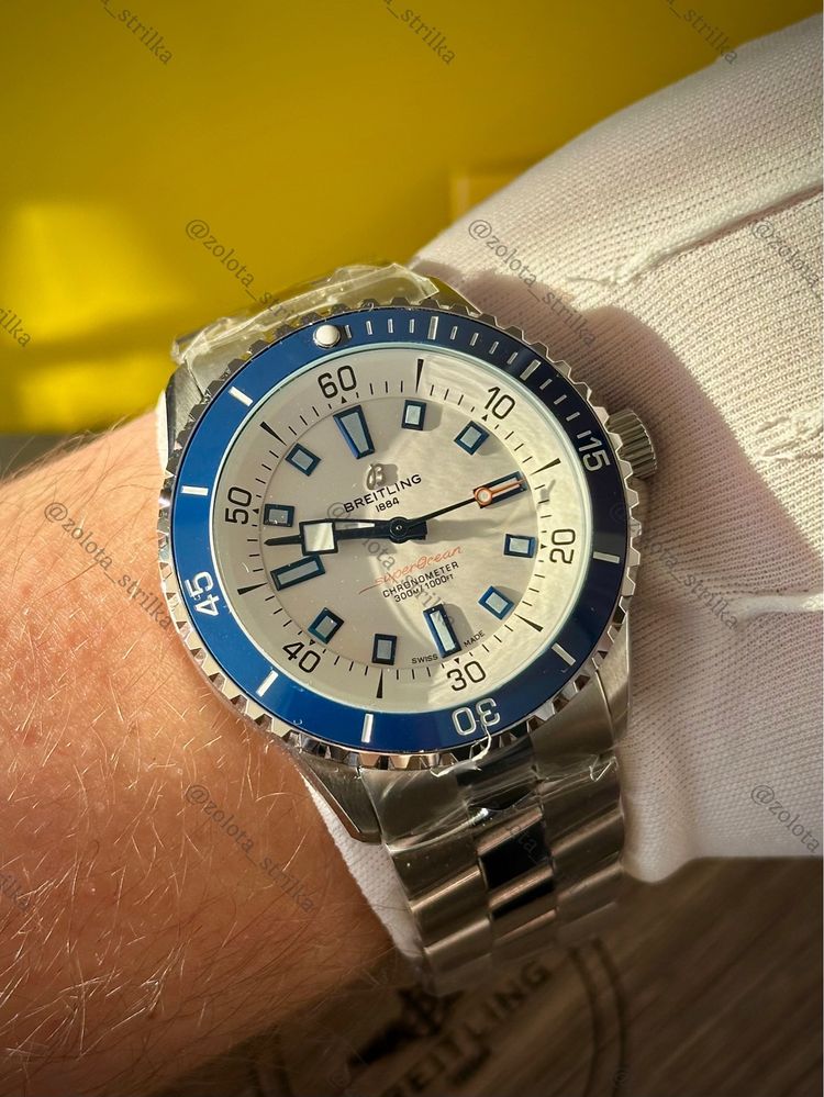 Чоловічий годинник Breitling Super Ocean. Мужские часы Брейтлинг