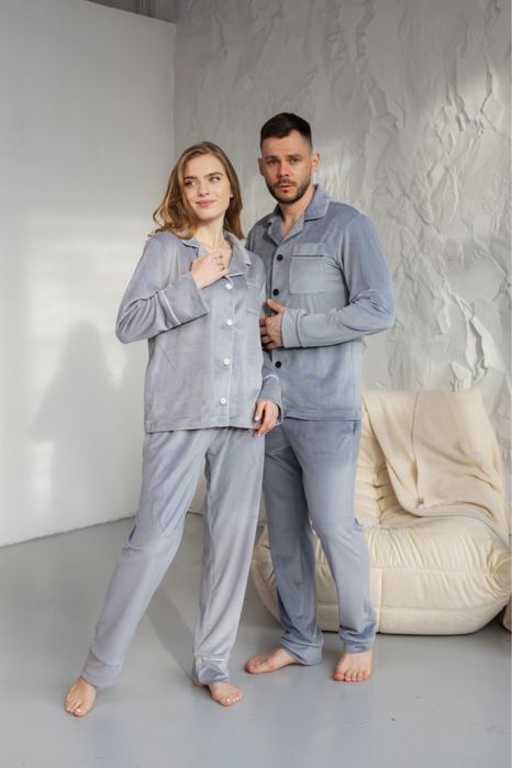 Чоловіча піжама велюрова/ тепла піжама чоловіча