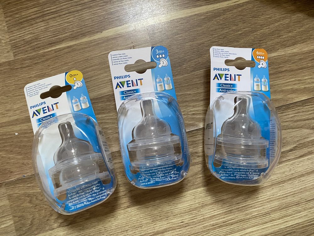 Новые сменные соски Avent natural response classic 0 1 3 6+ бутылочки