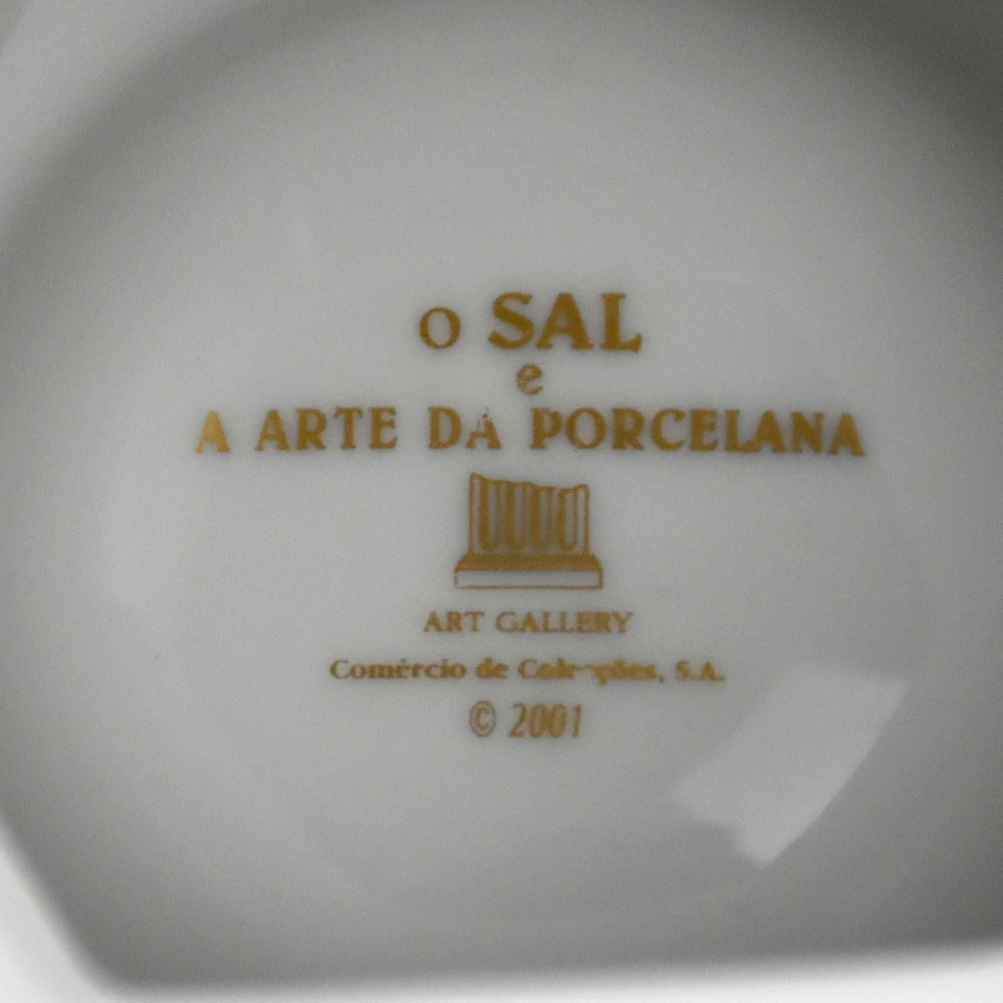 Saleiro em porcelana sextavado O sal e a arte da Porcelana