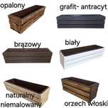 Skrzynka balkonowa drewniana z wkładem 40 cm