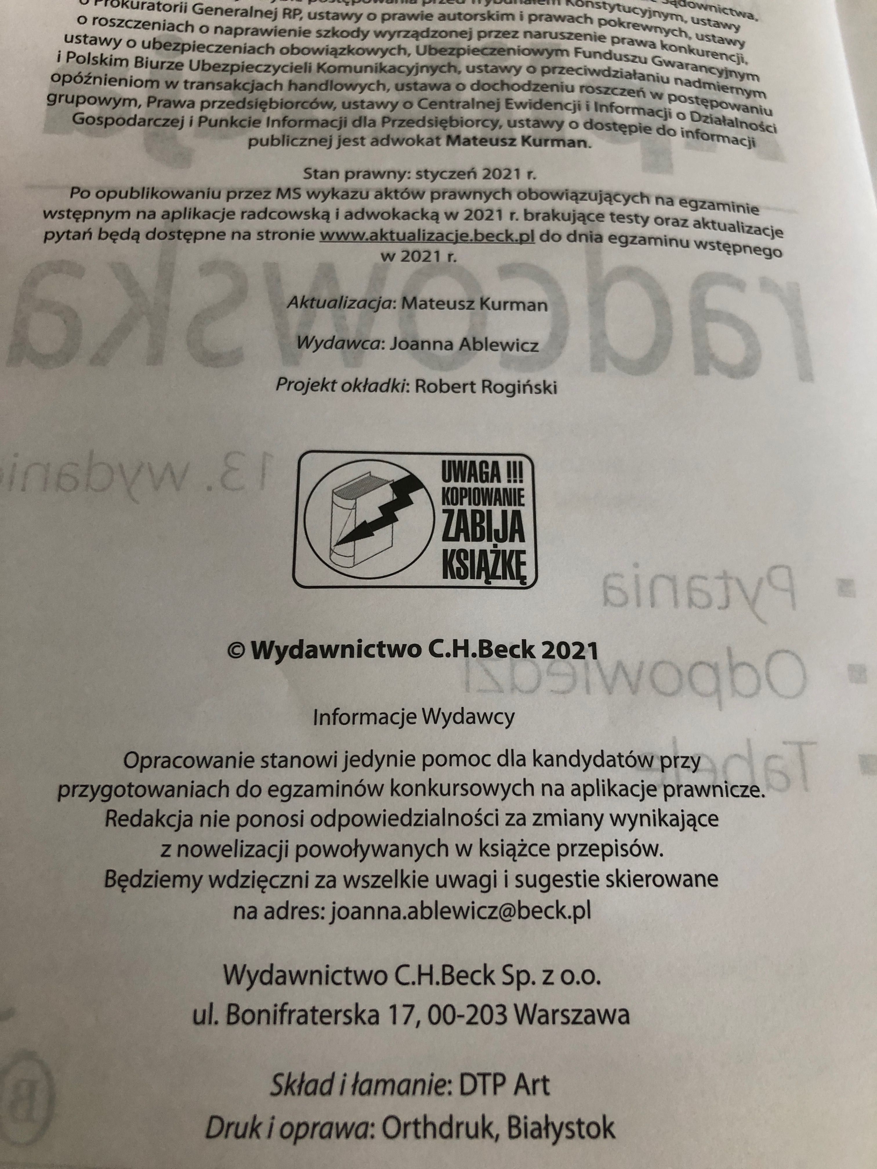 Aplikacja Radcowska - Mariusz Stepaniuk (testy)