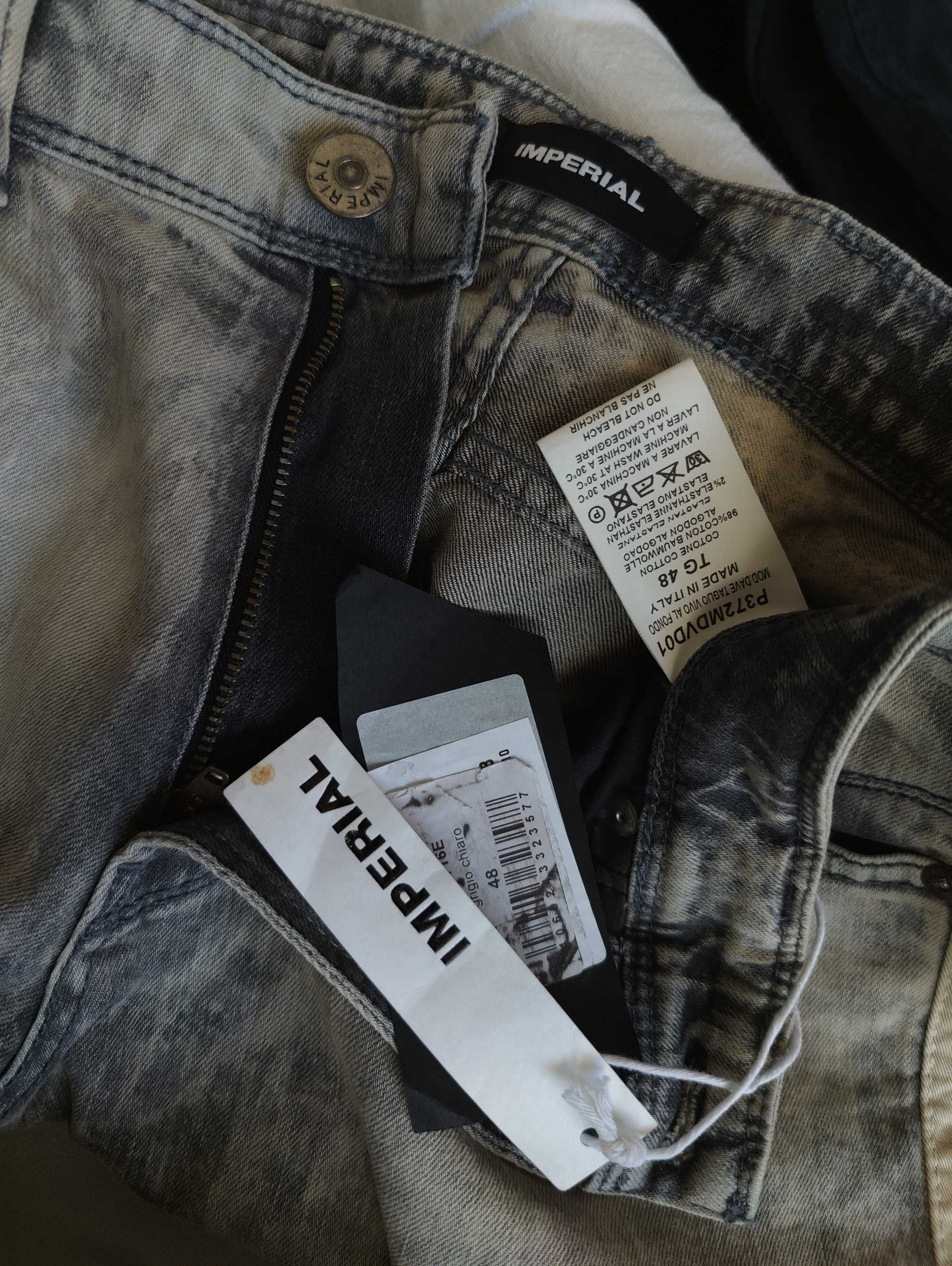 Джинсы Imperial jeans Italy w34 stretch grey.