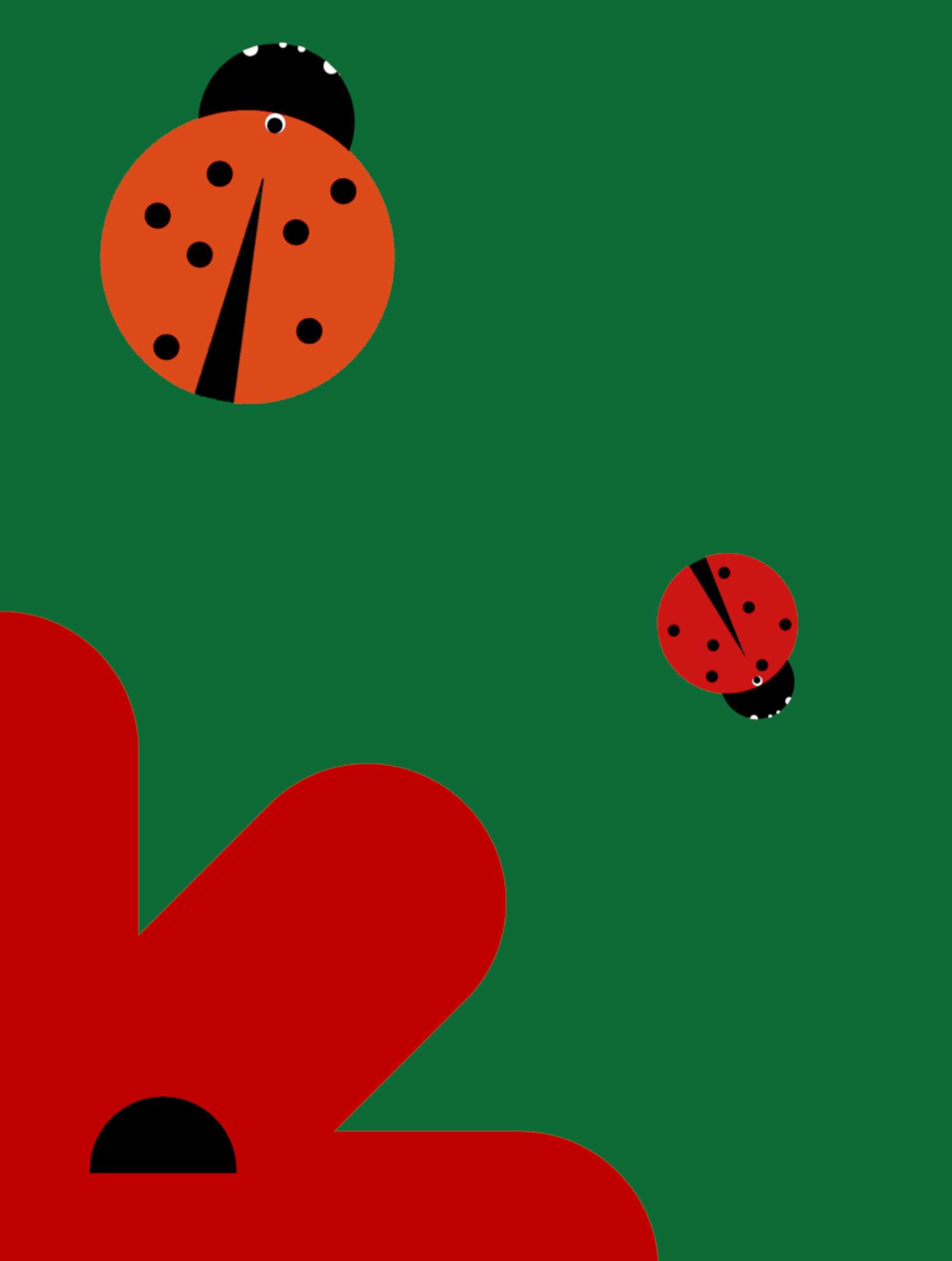 Plakat do Pokoju Dziecka Dekoracja George LadyBug Green