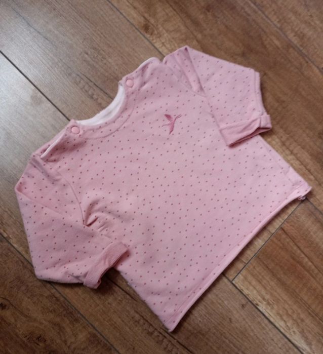 Ewa klucze bluzeczka długi rękaw różowa z flamingiem rozm 74