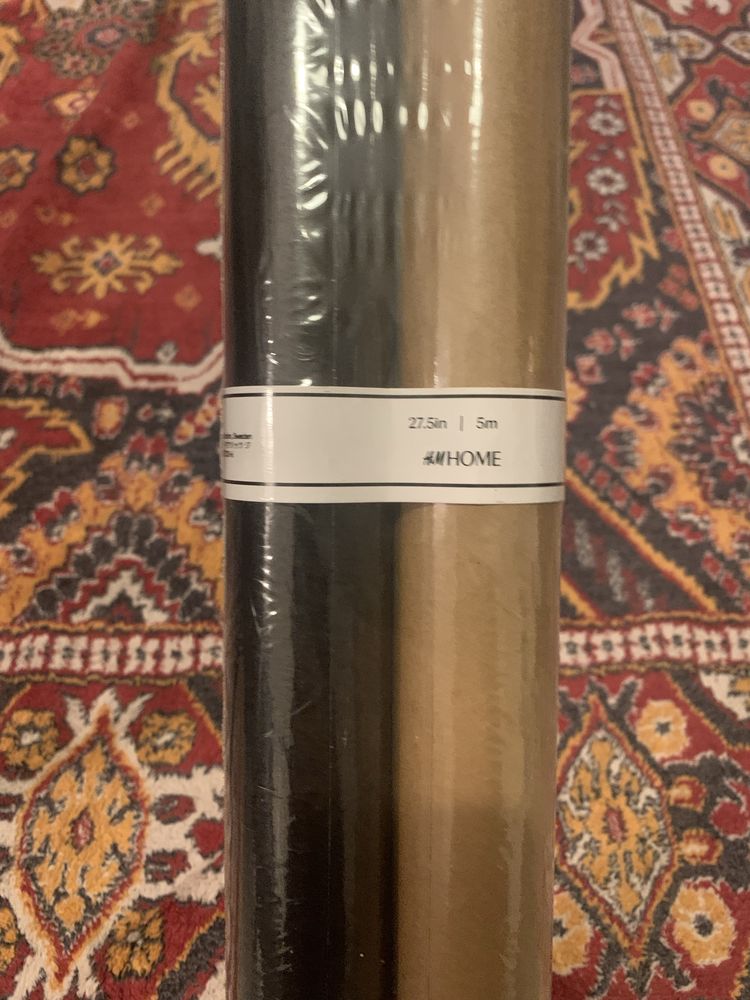 Nowy papier pakowy 2-pack h&m home kraft czarny brazowy