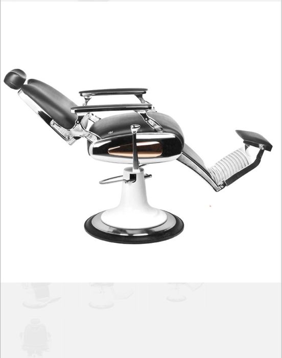 Fotel barberski Gabbiano Moto Style – nowy, nieotwierany, czarny