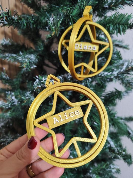 Bolas personalizadas de natal com nome