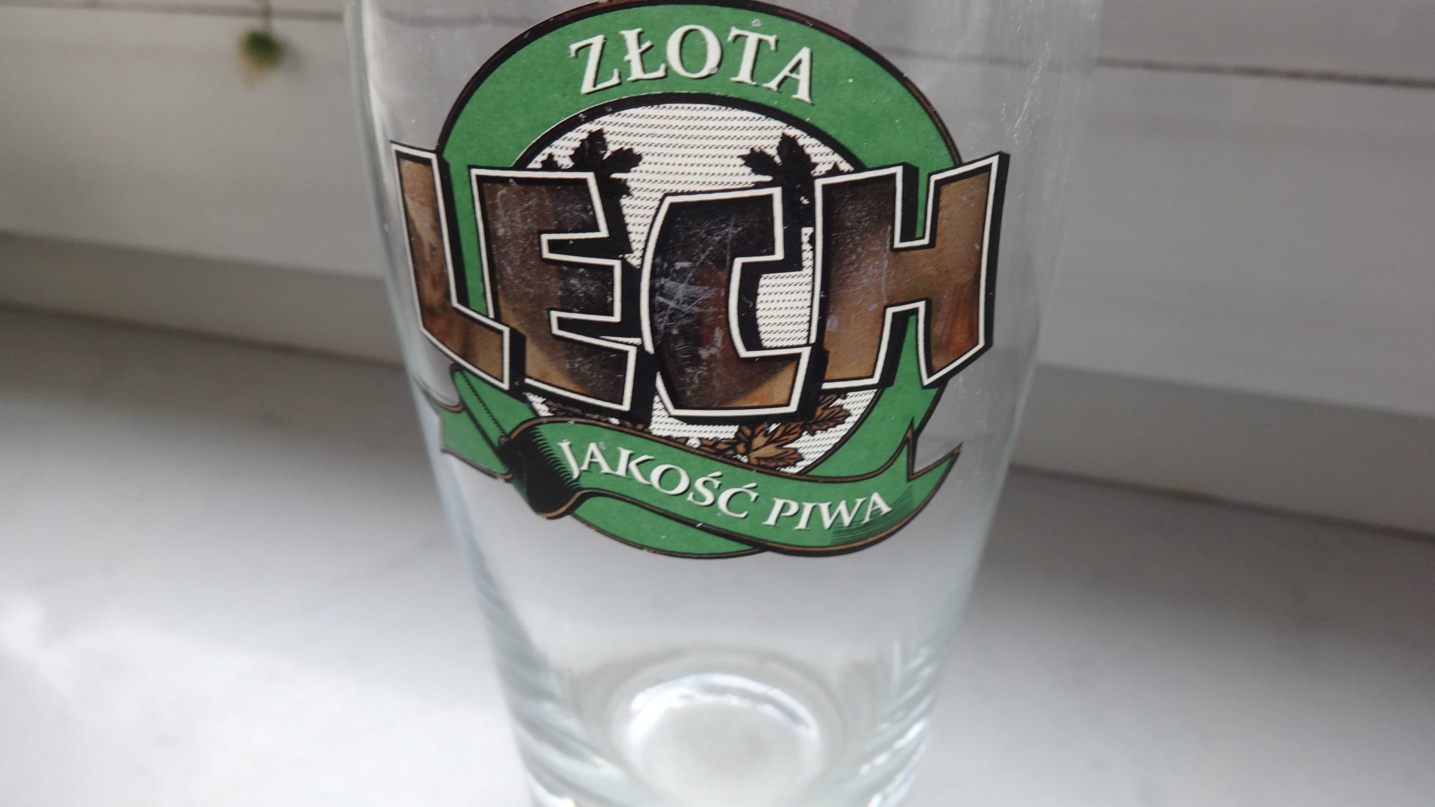 Kolekcjonerskie polskie szklanki do piwa.