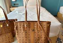Torebka mcm shopper liz camel