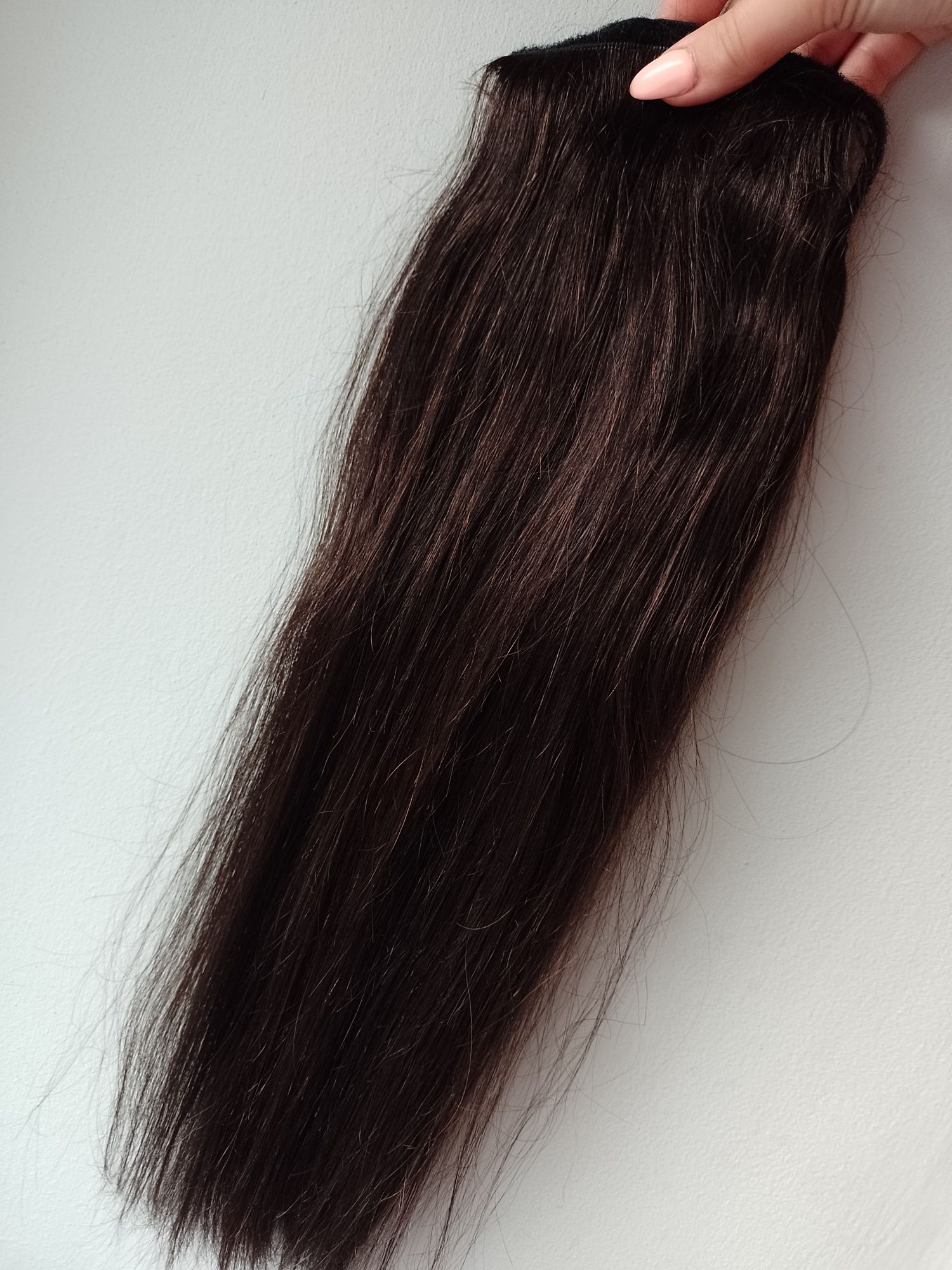 Włosy naturalne kuc ciemny brąz 48cm