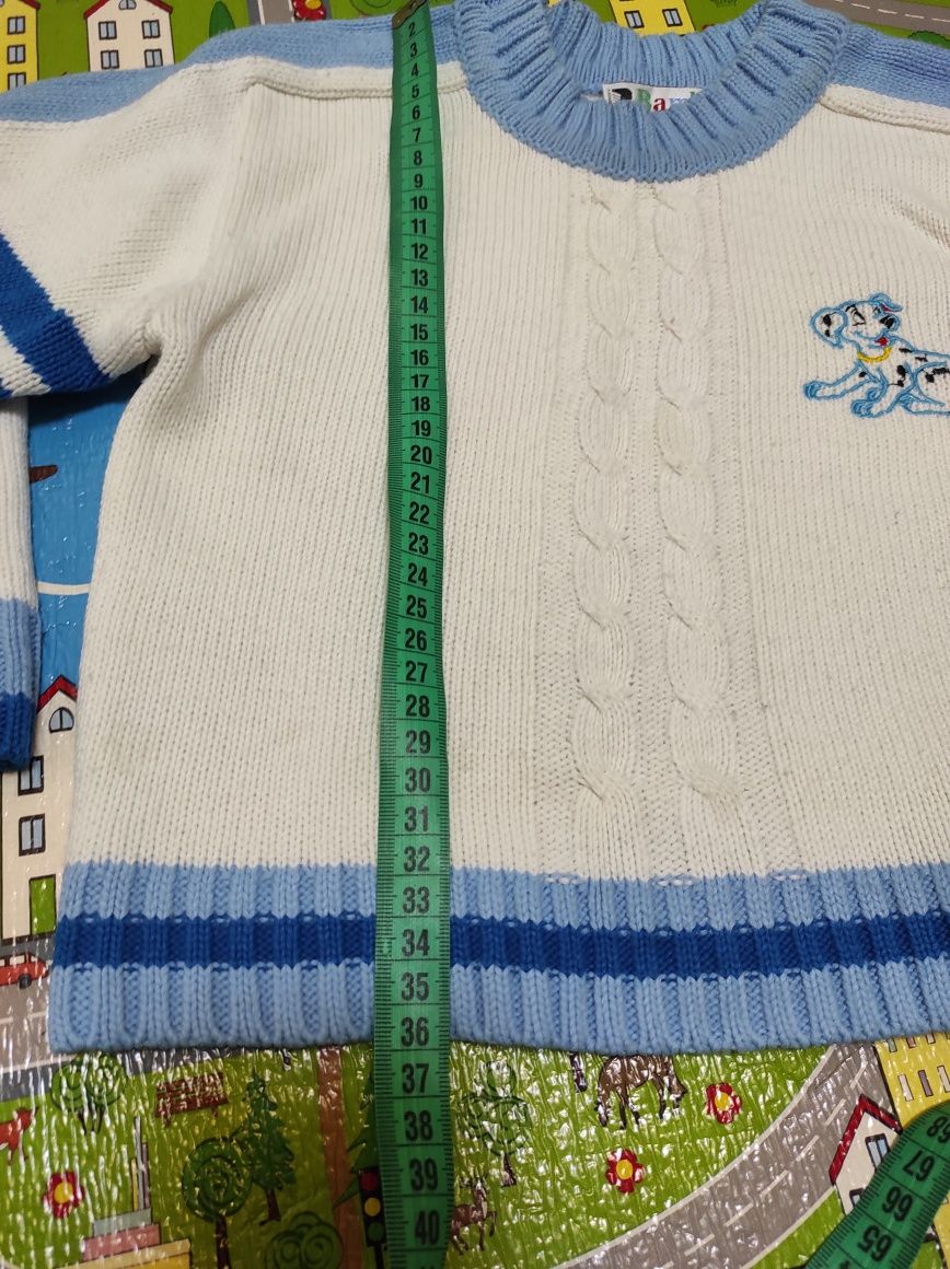Детский зимний свитер белый 98 размер