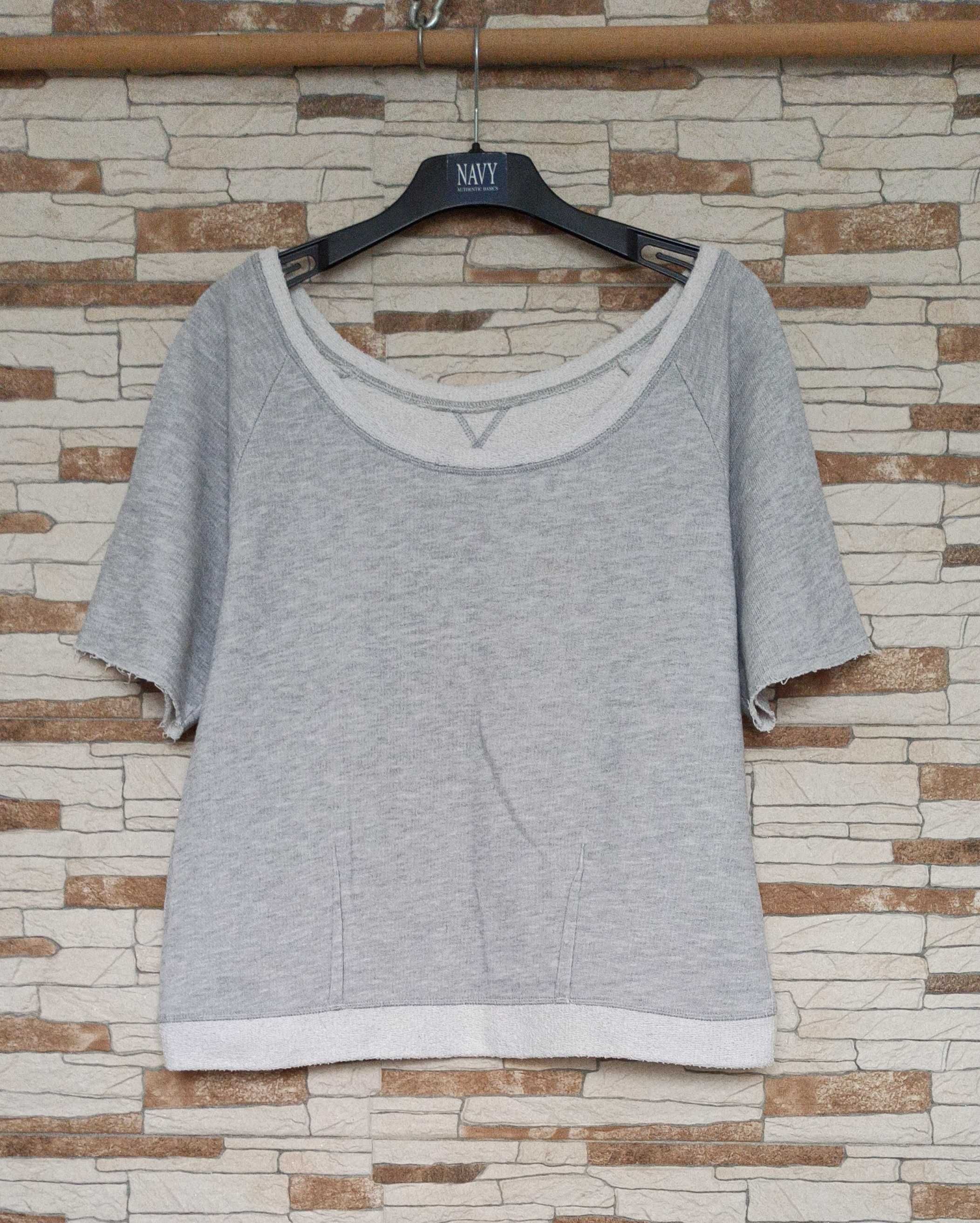 Bluza damska bawełniana szara oversize M