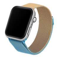 Beline Pasek Apple Watch Steel 42/44/45/49Mm Niebiesko-Złoty Blue/Gold