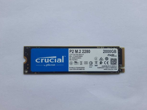 SSD диск Crucial P2 M.2 2280 2000GB