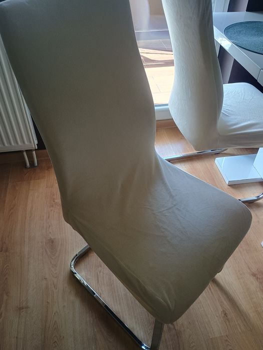 Stół biały połysk + krzesła