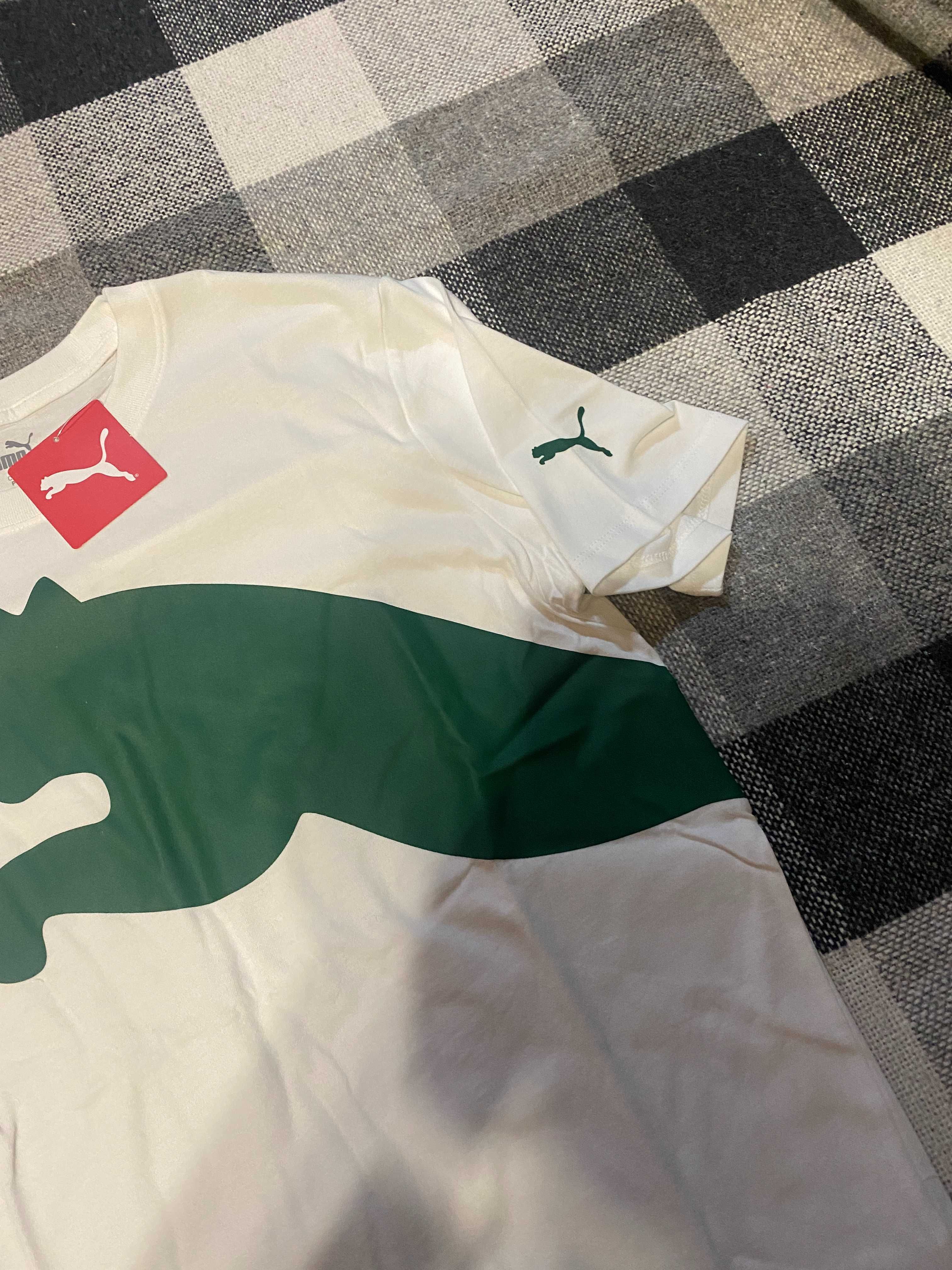Біла Чоловіча Футболка Puma oversized logo men's tee нова оригінал