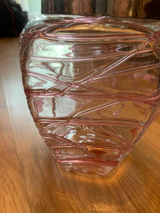 Szklany lampion/wiaderko na lód z metalowym uchwytem metoda bąbelkowa