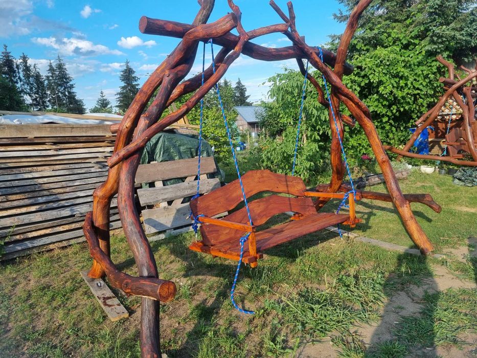 Solidna dębowa huśtawka