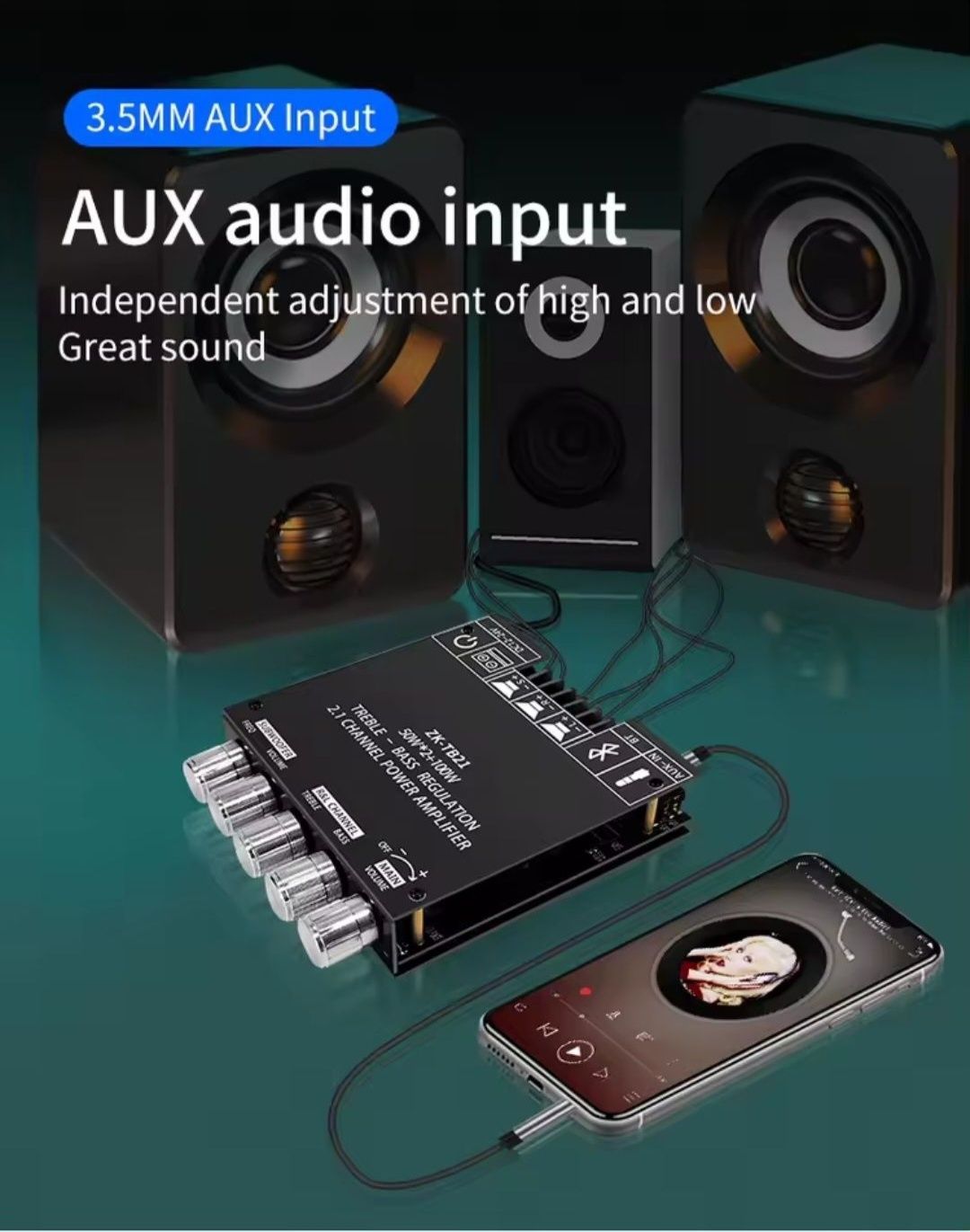 Продам усилитель мощности  2/1 Bluetooth