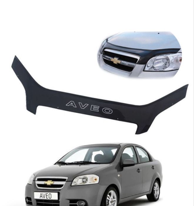 Дефлектор капота мухобойка Chevrolet Aveo T250