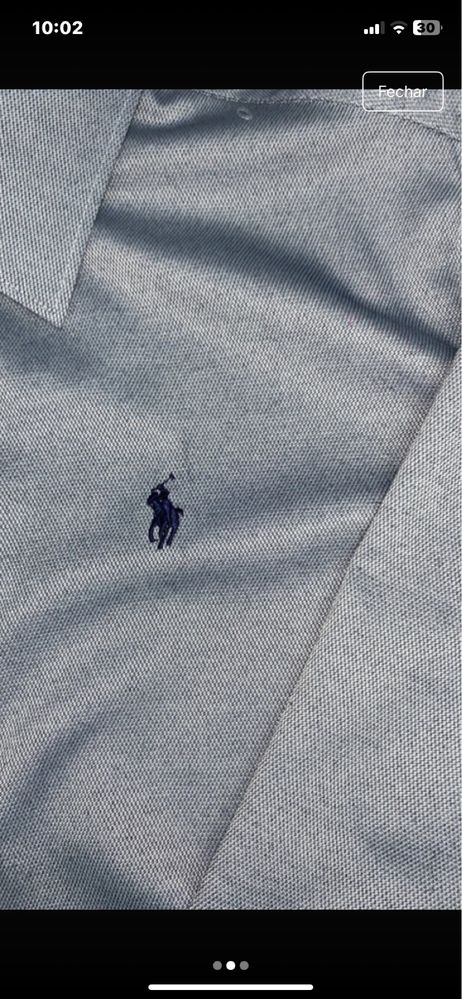 camisa cinzenta em bom estado