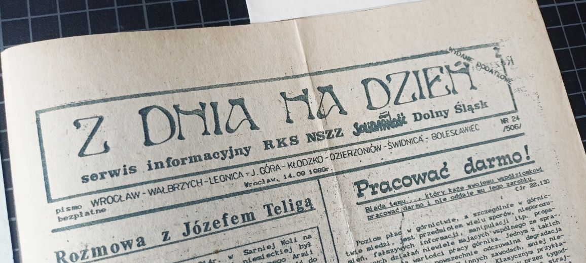 Plakaty, ulotki, gazetki Solidarność