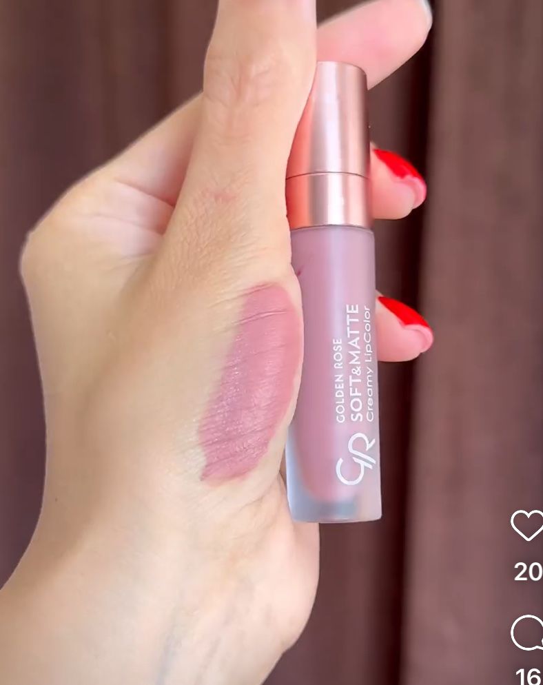 Кремова матова помада для губ Golden Rose Soft&Matte Creamy Lipcolor