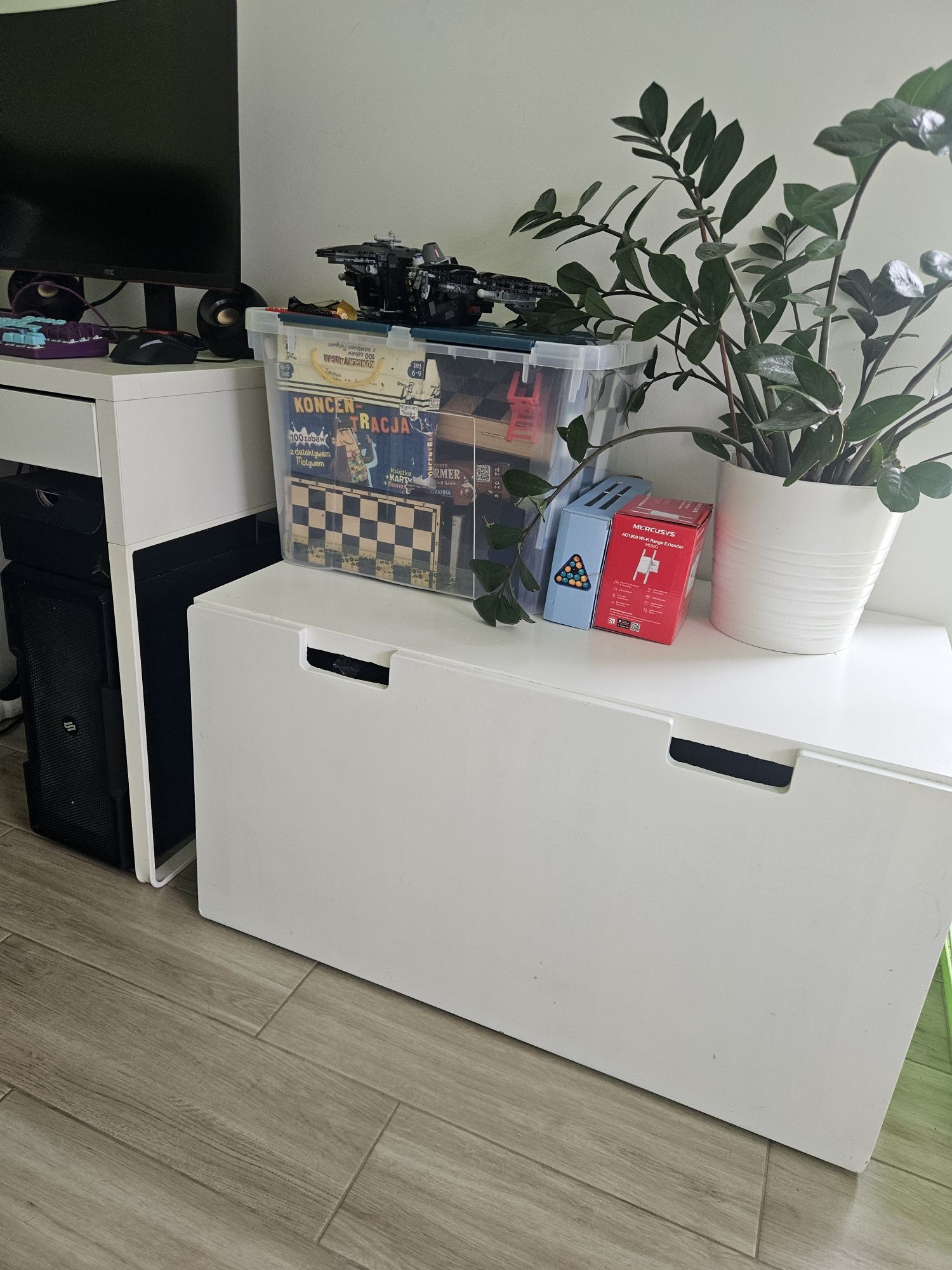 Zestaw mebli młodzieżowych IKEA SAMSTAD + łóżko piętrowe z drewna