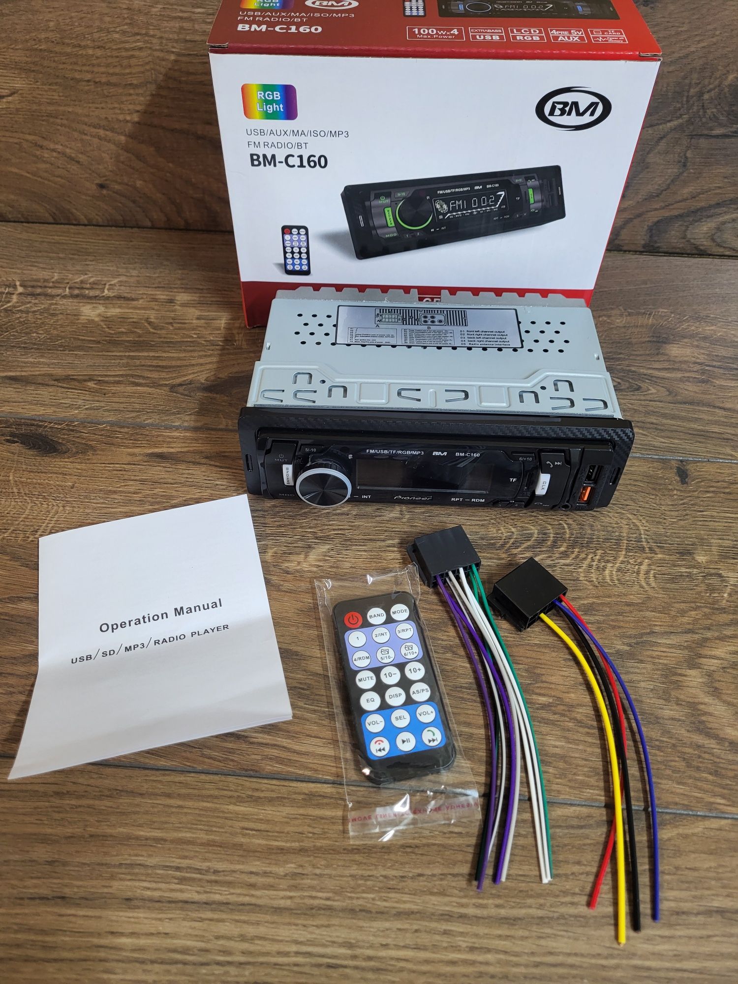 Блютуз магнітола Pioneer BM-C160/автомагнітола/USB/AUX