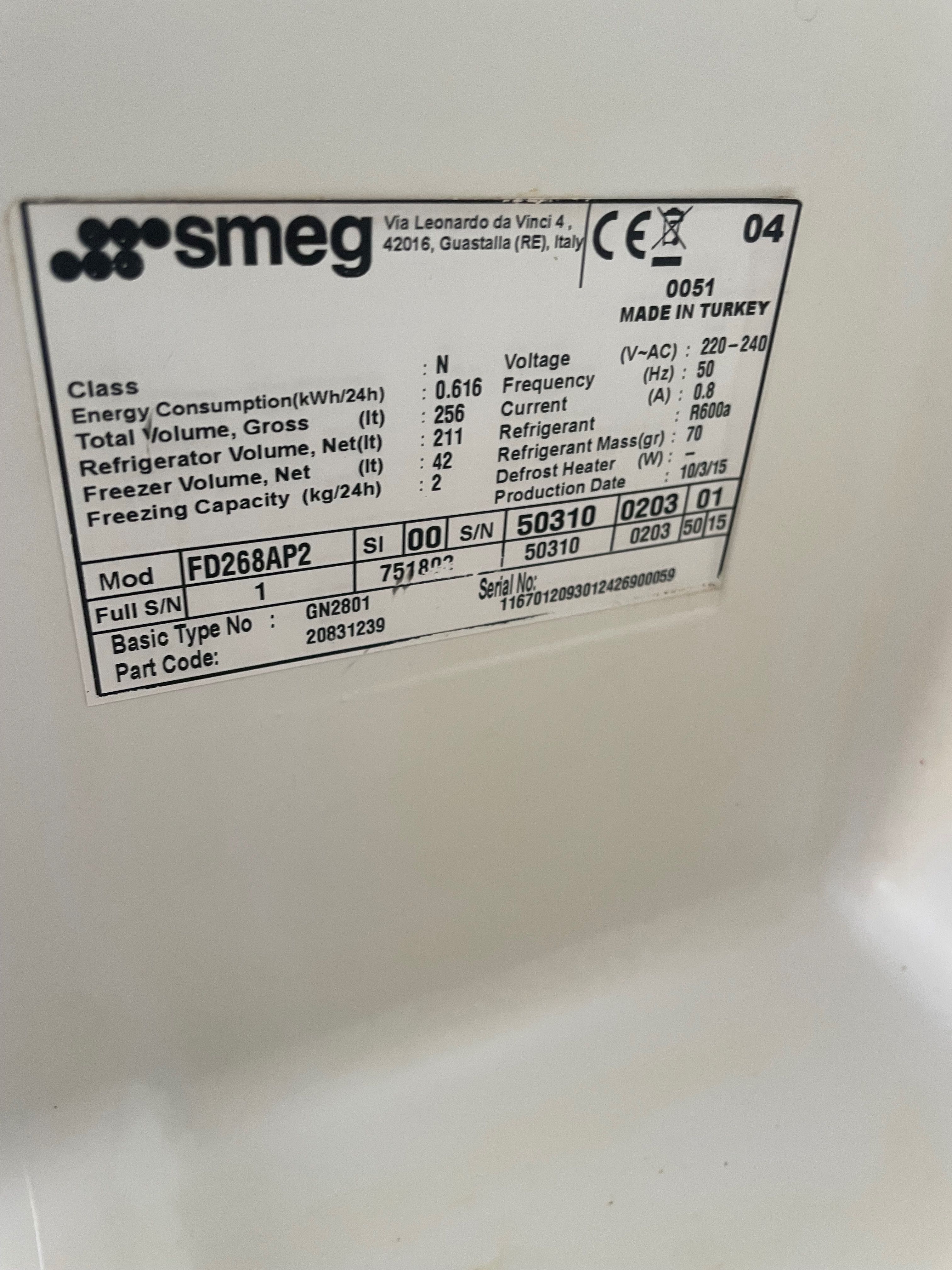 Frigorífico Smeg branco