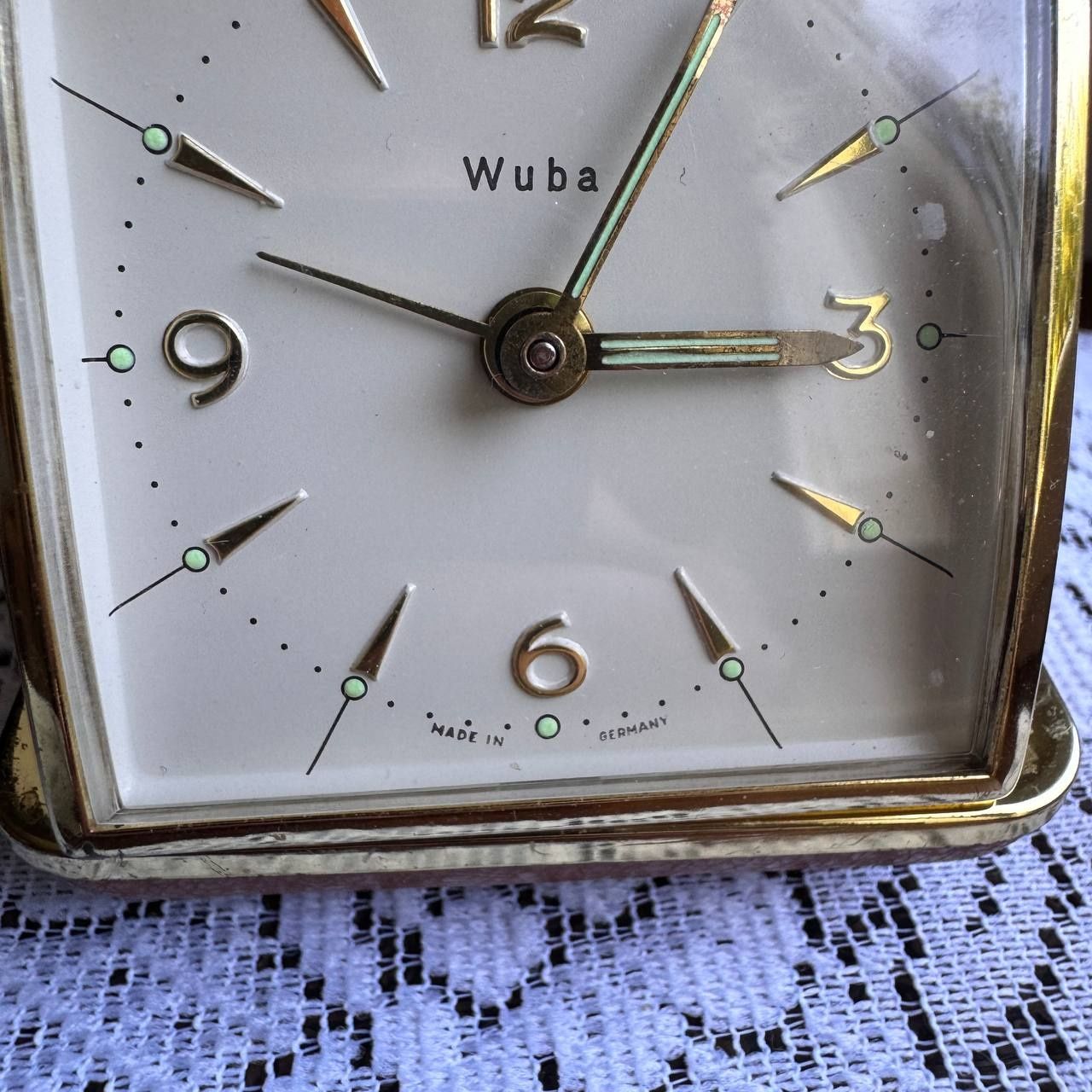 Zegar Budzik podrożny Wuba Niemcy Lata 70 te