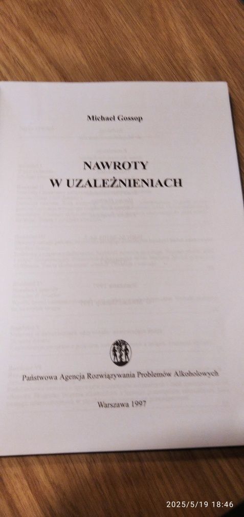 Nawroty w uzależnieniach autor Gossop Michael