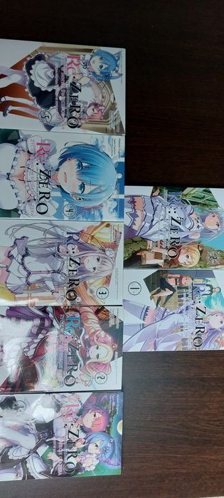 MANGA Re:Zero księga 1 i 2 7sztuk