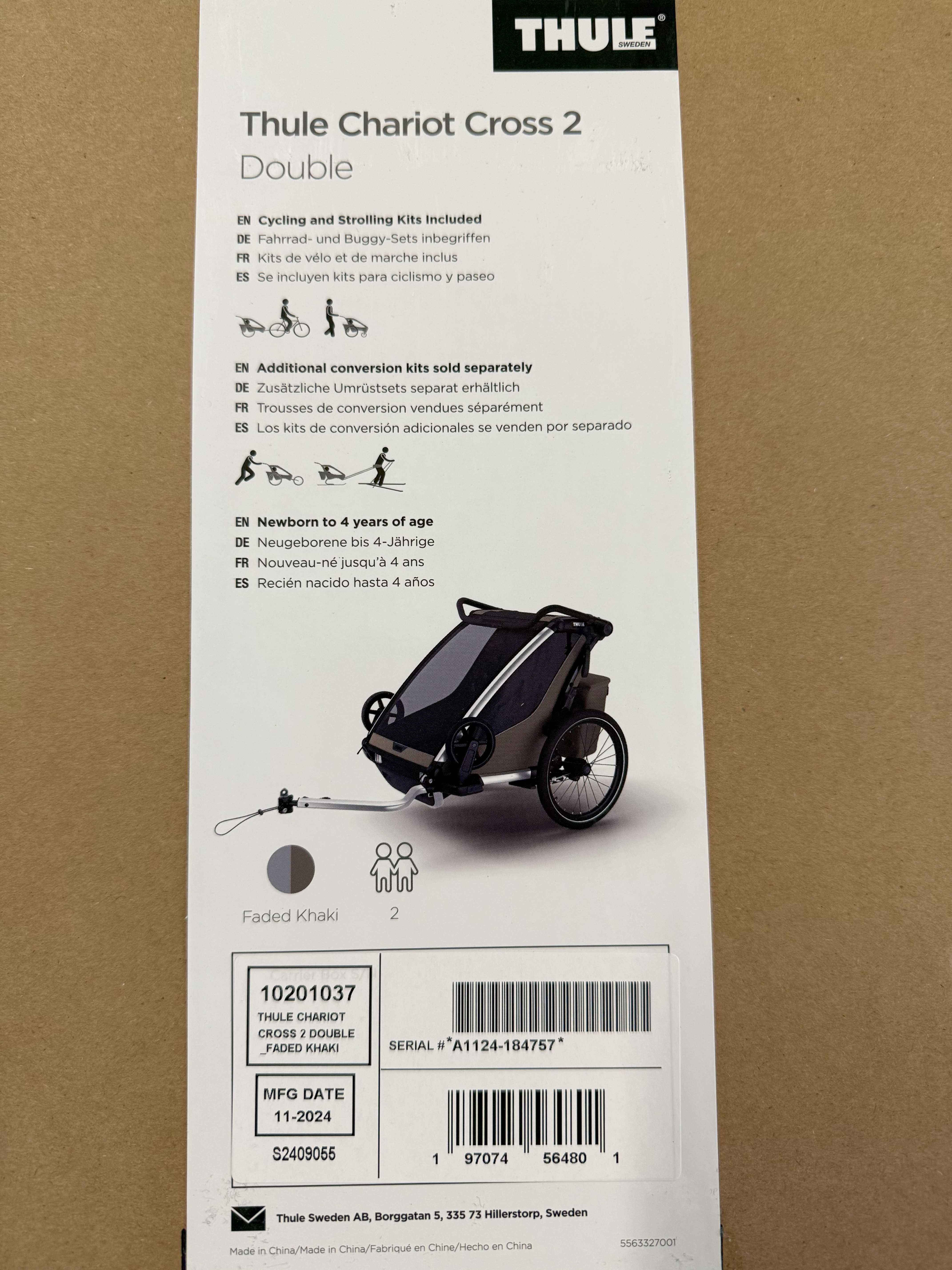 Thule Chariot Cross 2 Double kolor Faded Khaki (3 Generacja)