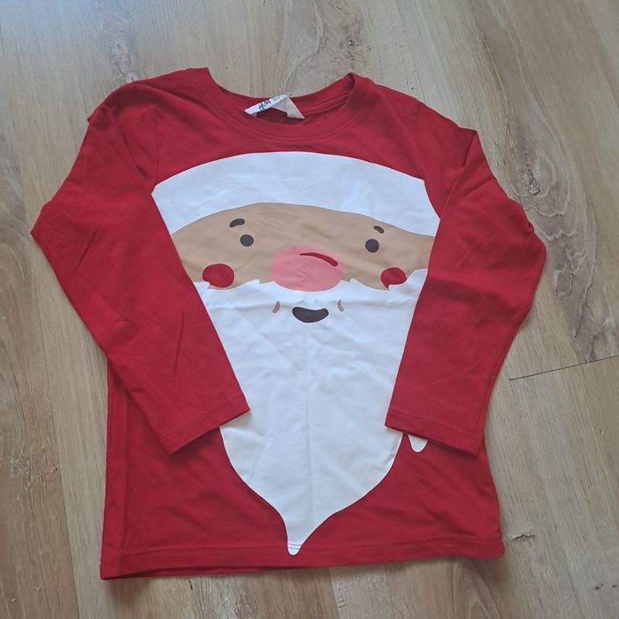 Koszulka świąteczna Mikołaj H&M 110/116