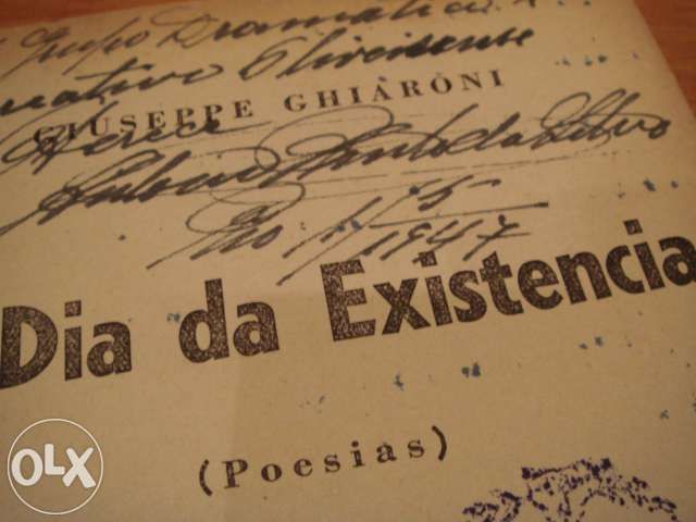 Livro 1941 poesias o dia da existencia de giuseppe ghiaroni