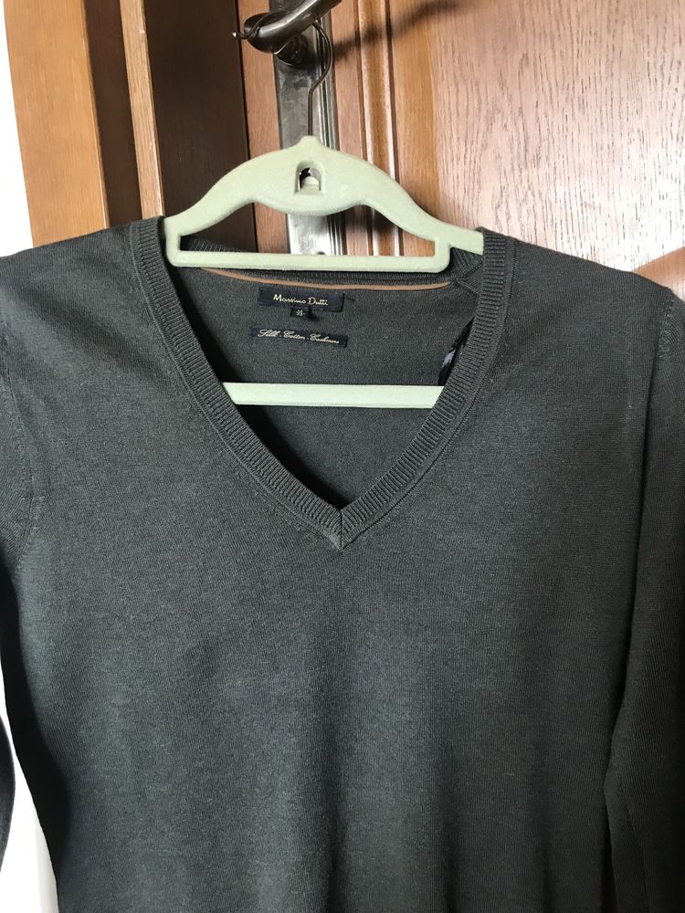 Sweter damski w serek Massimo Dutti M