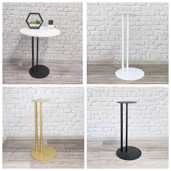 Стійка Столик приставний "Кейт" ЛОФТ, каркас журнальний кавовий