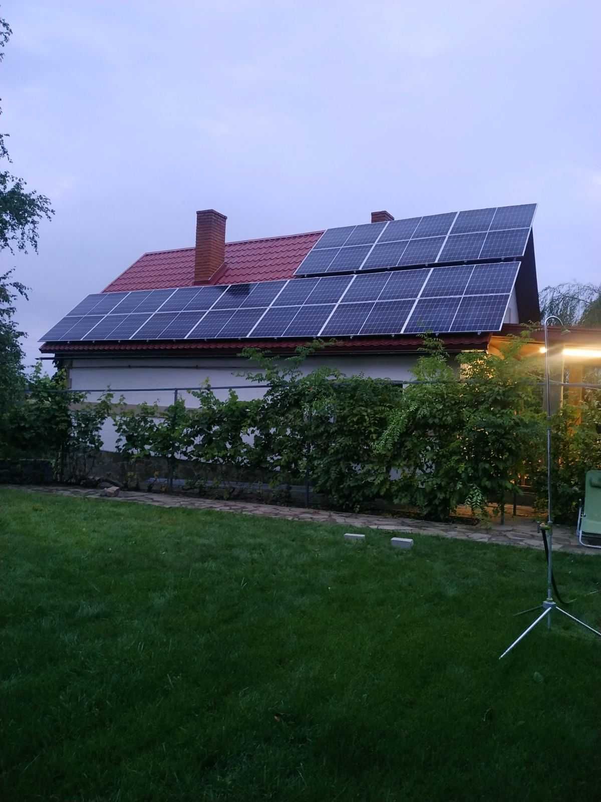 Солнечная электростанция, инвертор, солнечные панели, аккумулятор