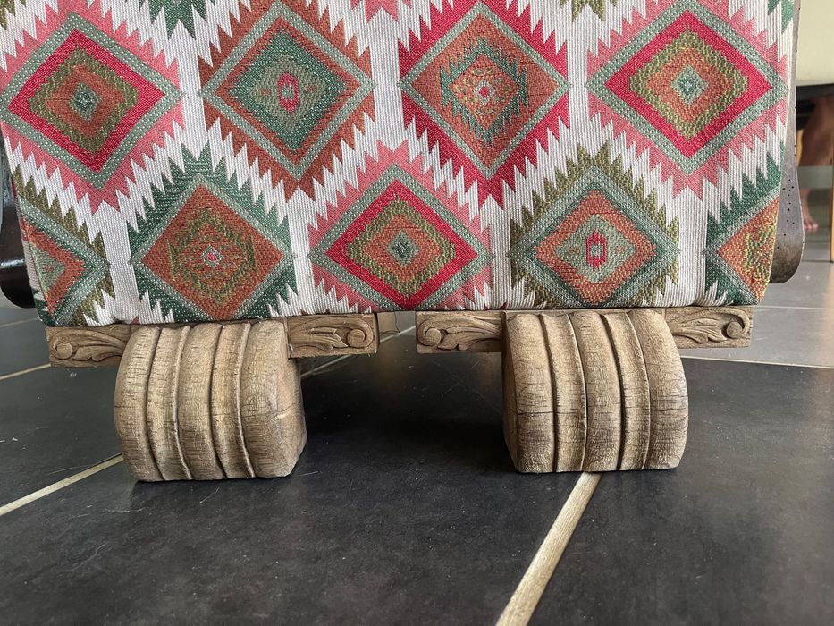 2 wooden antique chairs - 1 needs work