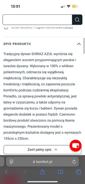 Dywan shiraz komfort